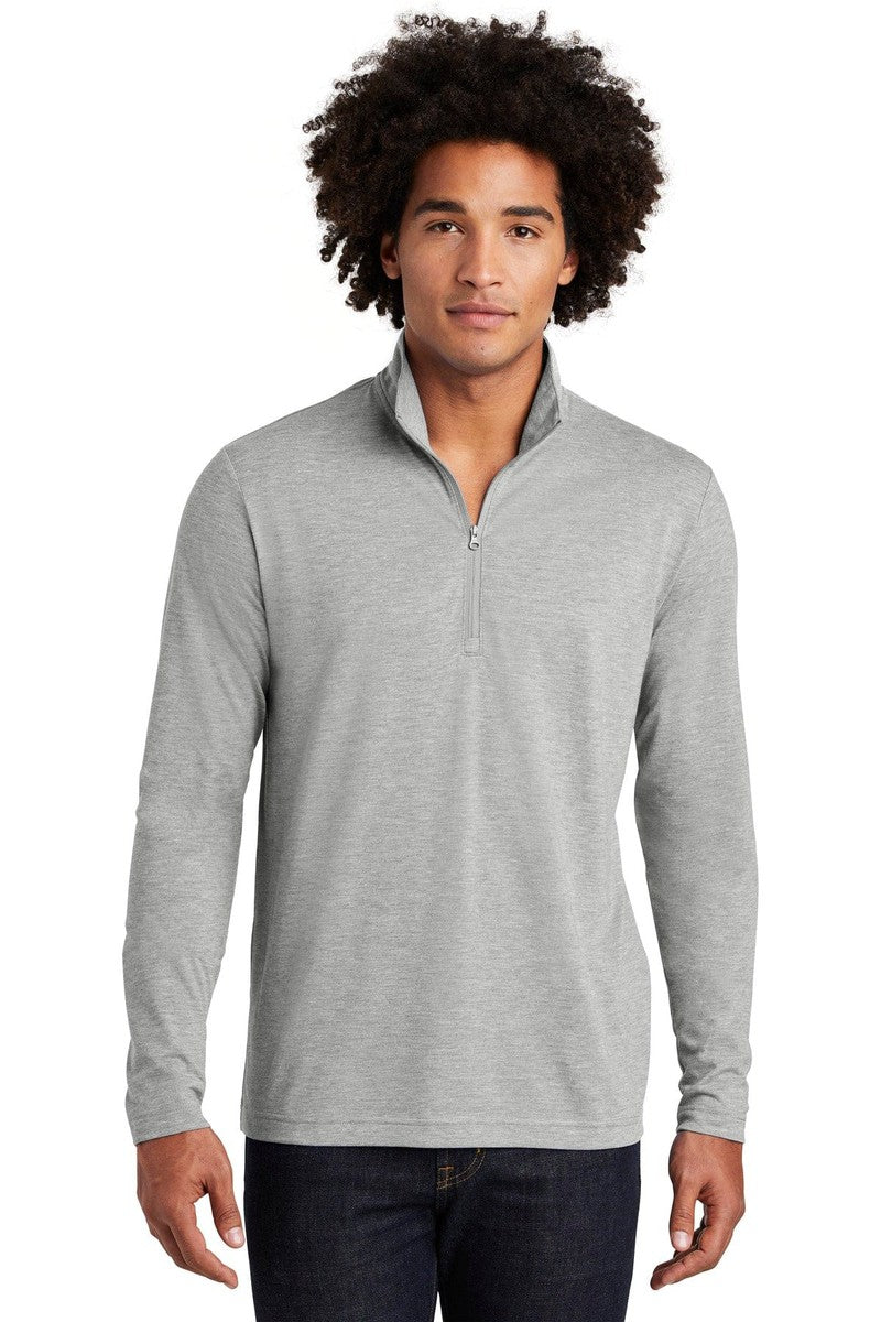Sport-Tek Sweatshirts/Fleece XS / Light Grey Heather Sport-Tek ST407: PosiCharge Tri-Blend Wicking 1/4-Zip Pullover