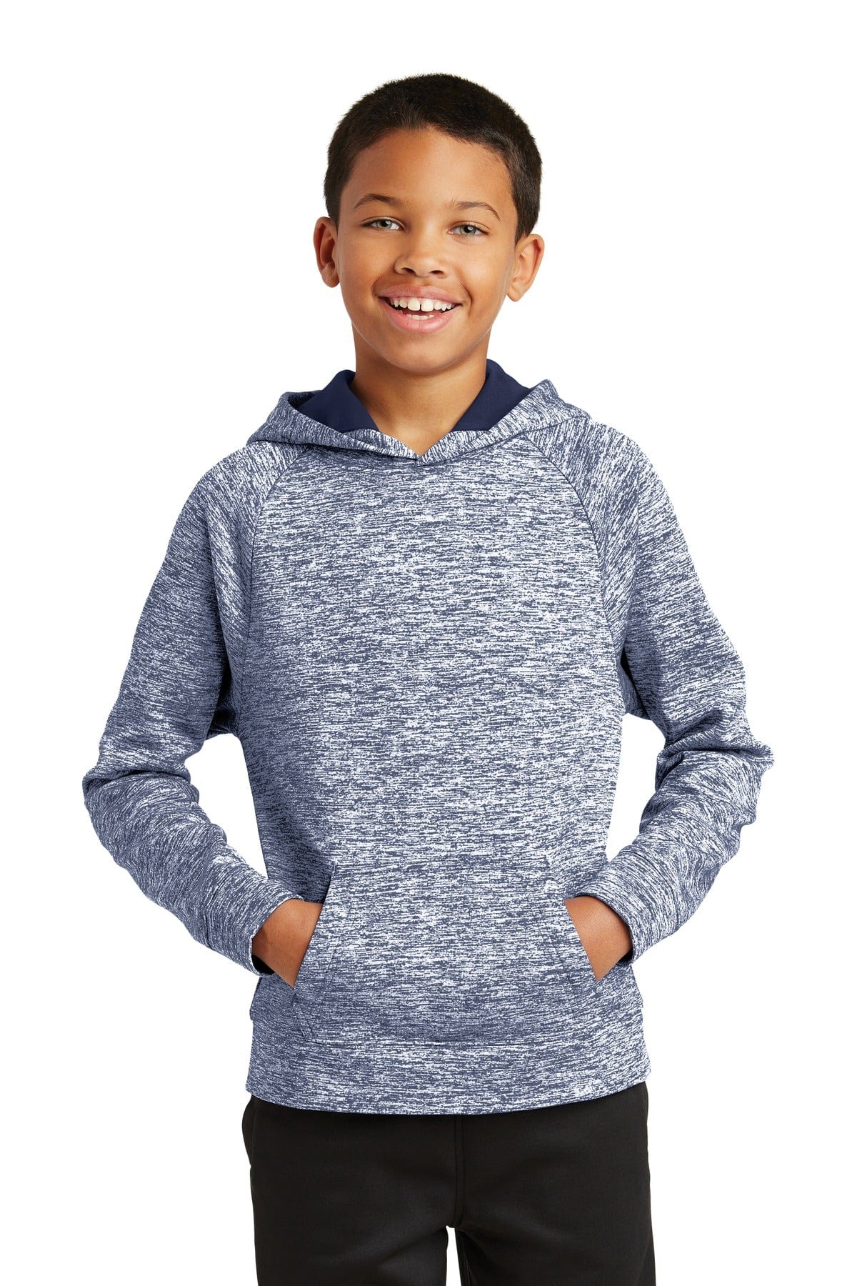 Sport-Tek Sweatshirts/Fleece XS / True Navy Electric Sport-Tek YST225: Youth PosiCharge Electric Heather Fleece Hooded Pullover