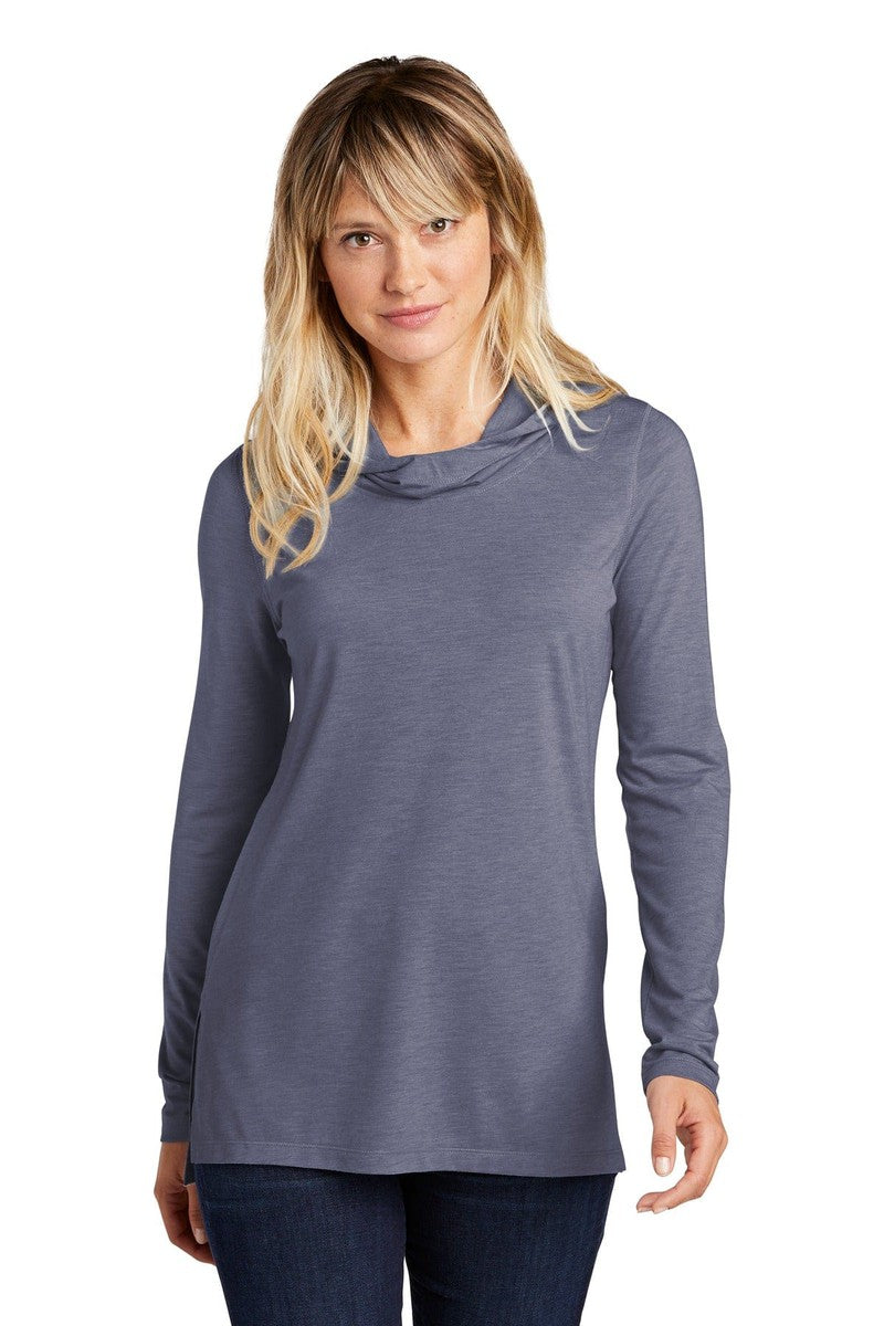 Sport-Tek Sweatshirts/Fleece XS / True Navy Heather Sport-Tek LST406: Ladies PosiCharge Tri-Blend Wicking Long Sleeve Hoodie
