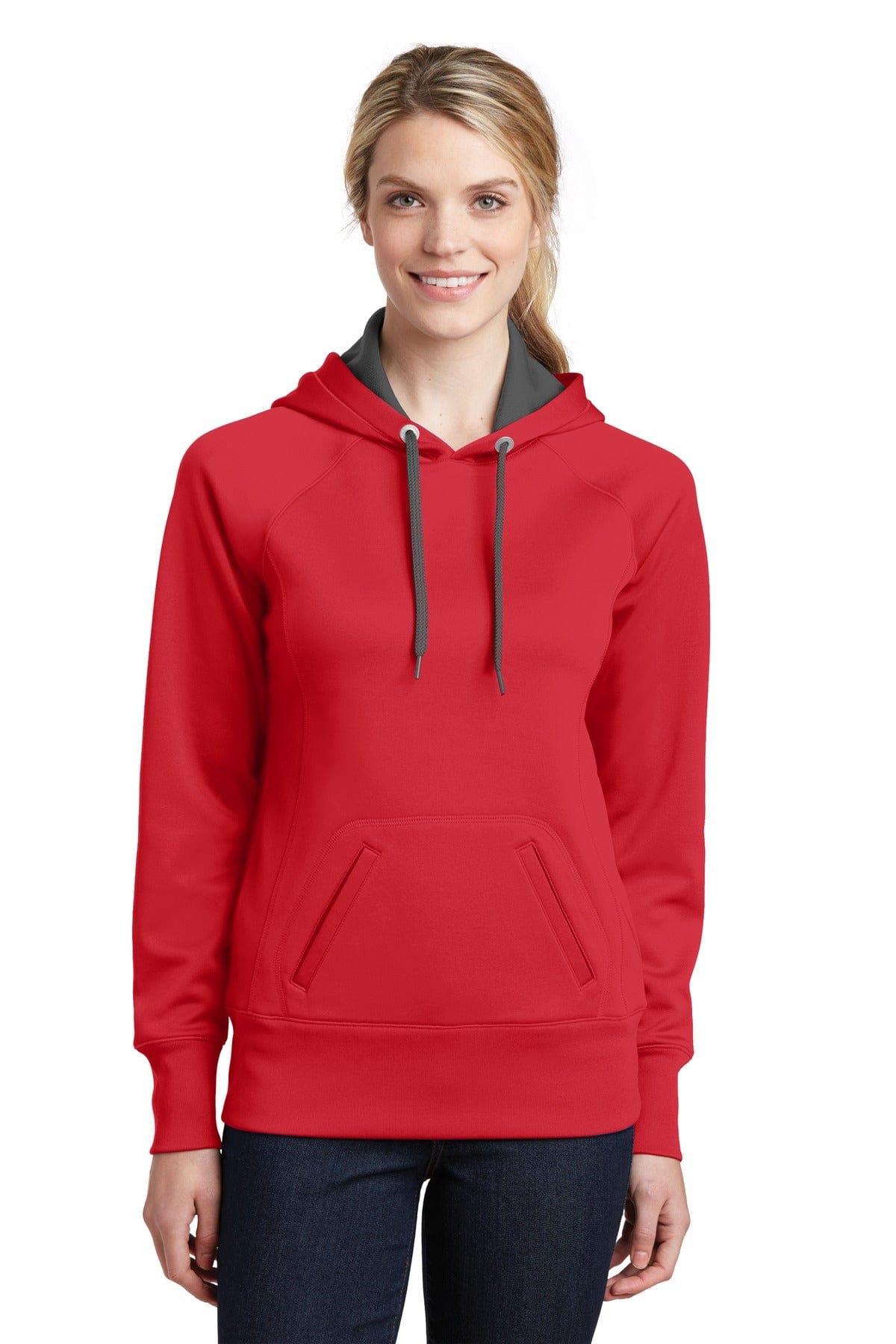 Sport-Tek Sweatshirts/Fleece XS / True Red DISCONTINUED  Sport-Tek ®  Ladies Tech Fleece Hooded Sweatshirt.  LST250