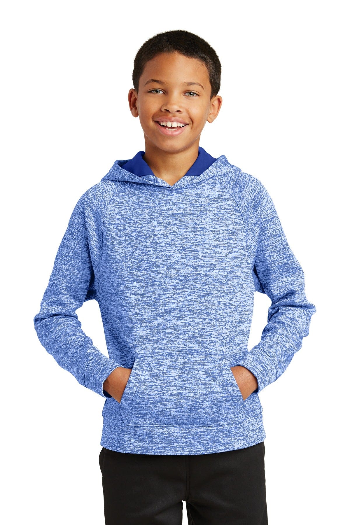 Sport-Tek Sweatshirts/Fleece XS / True Royal Electric Sport-Tek YST225: Youth PosiCharge Electric Heather Fleece Hooded Pullover