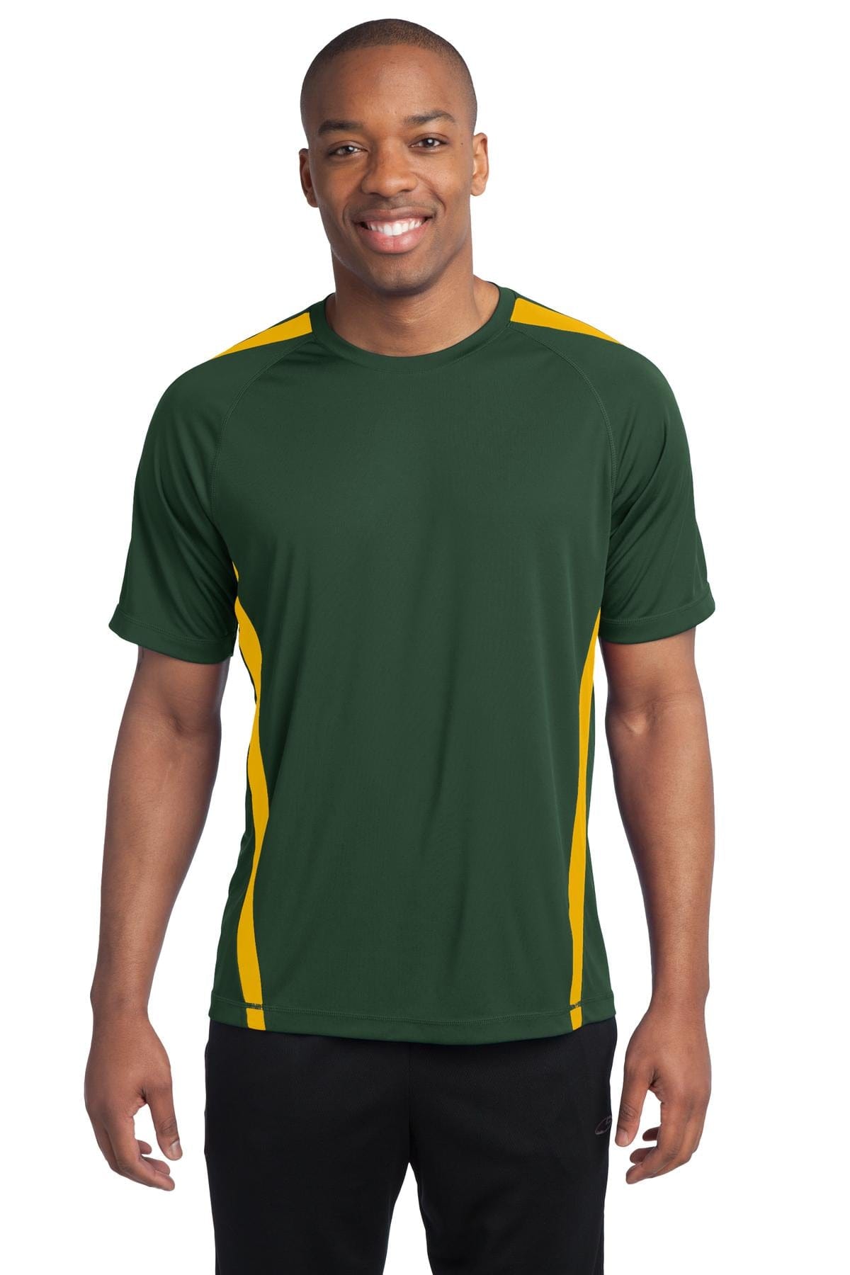 Sport-Tek T-Shirts 4XL / Forest Green/ Gold Sport-Tek ST351 Colorblock PosiCharge Competitor Tee