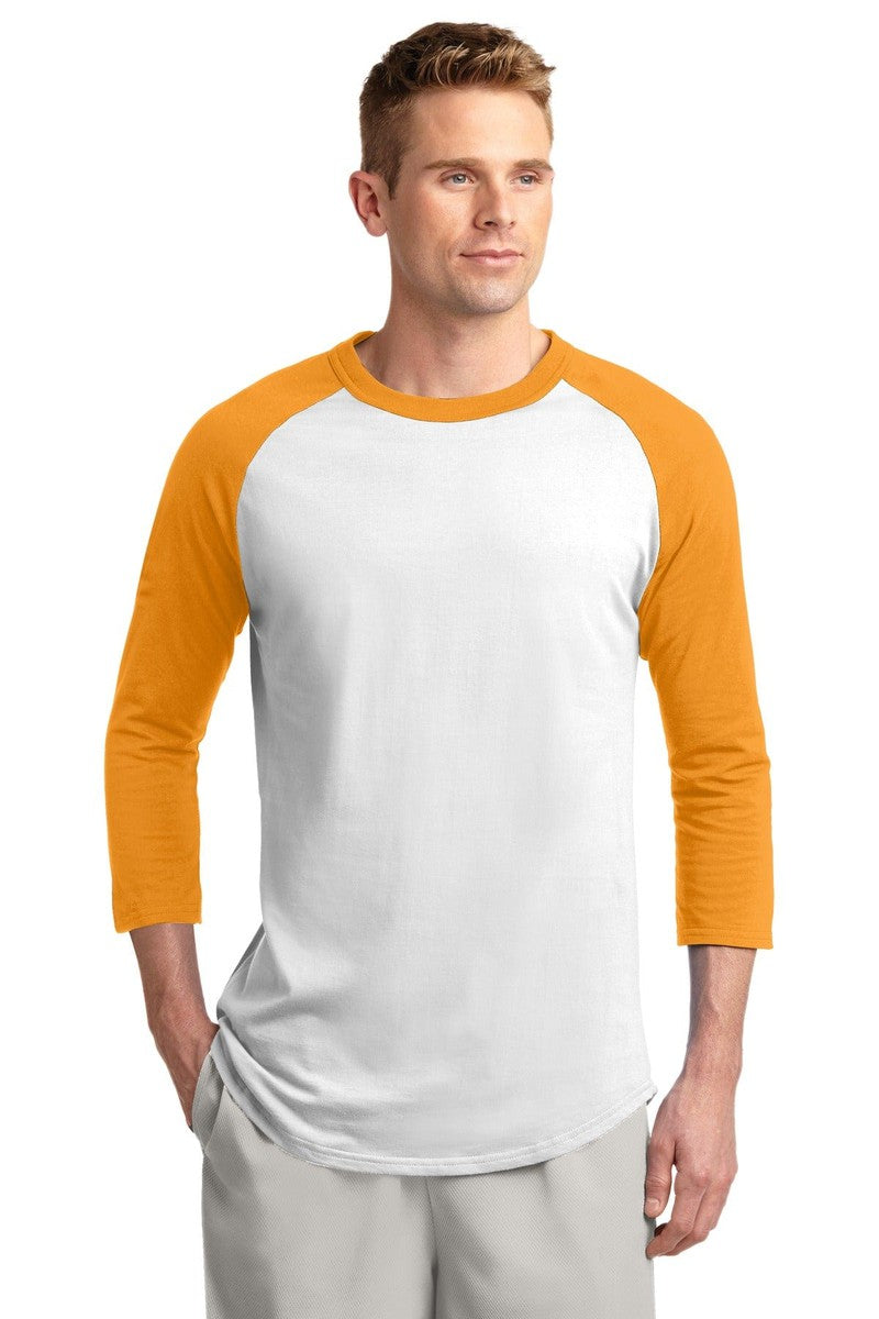 Sport-Tek T-Shirts 5XL / White/ Gold Sport-Tek T200: Colorblock Raglan Jersey