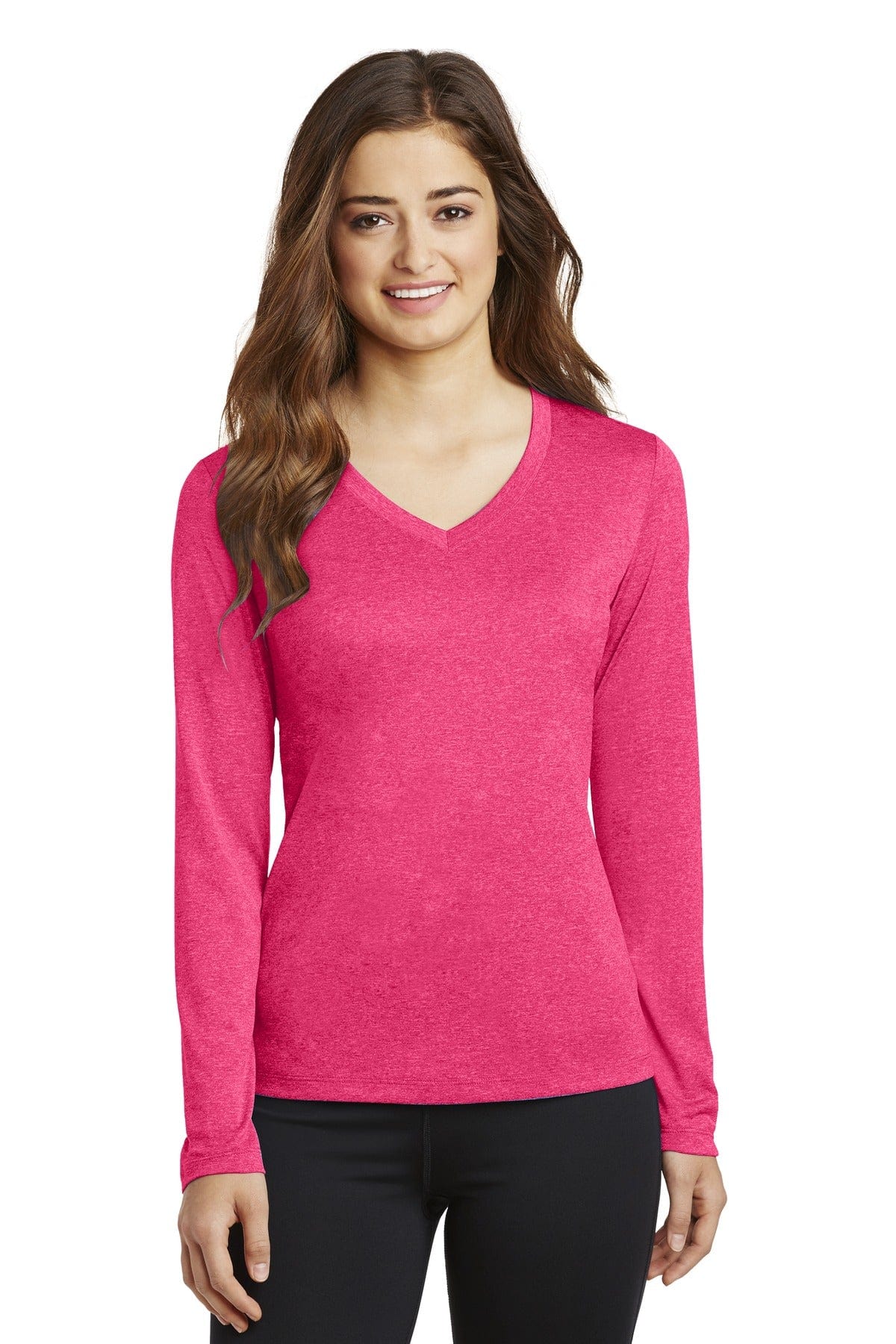 Sport-Tek T-Shirts DISCONTINUED  Sport-Tek ®  Ladies Long Sleeve Heather Contender ™  V-Neck Tee. LST360LS