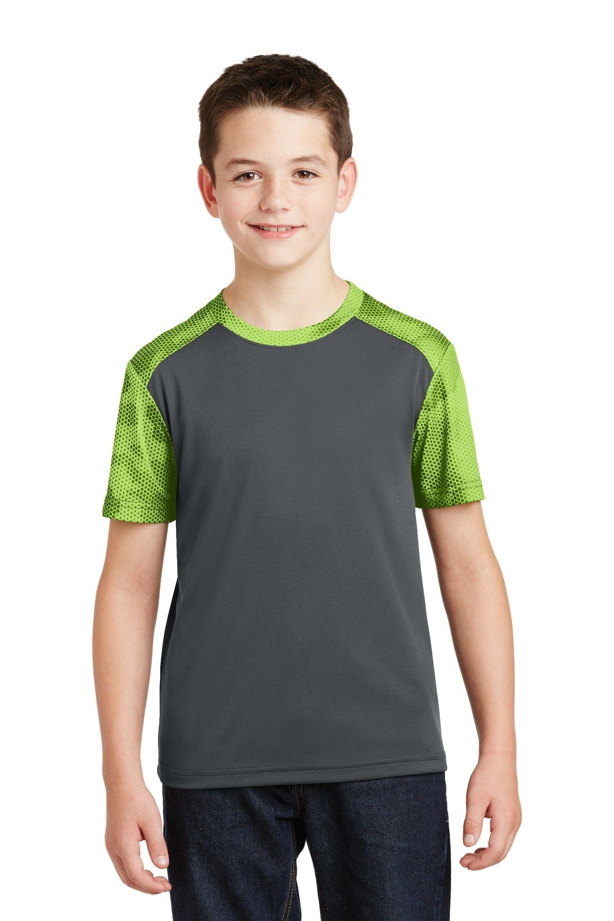 Sport-Tek T-Shirts DISCONTINUED  Sport-Tek ®  Youth CamoHex Colorblock Tee. YST371