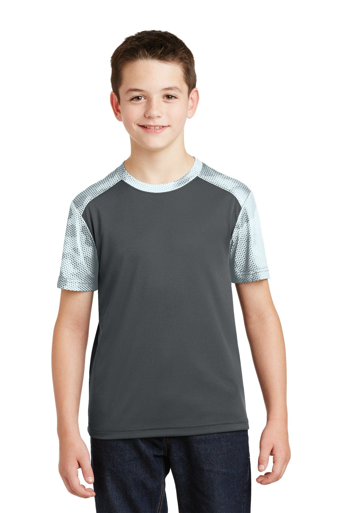 Sport-Tek T-Shirts DISCONTINUED  Sport-Tek ®  Youth CamoHex Colorblock Tee. YST371