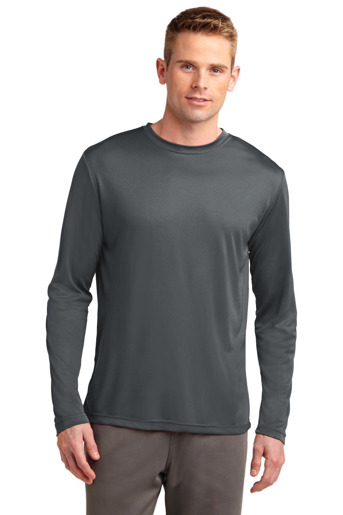 Sport-Tek T-Shirts LT / Iron Grey Sport-Tek TST350LS: Long-Sleeve Men's Tee