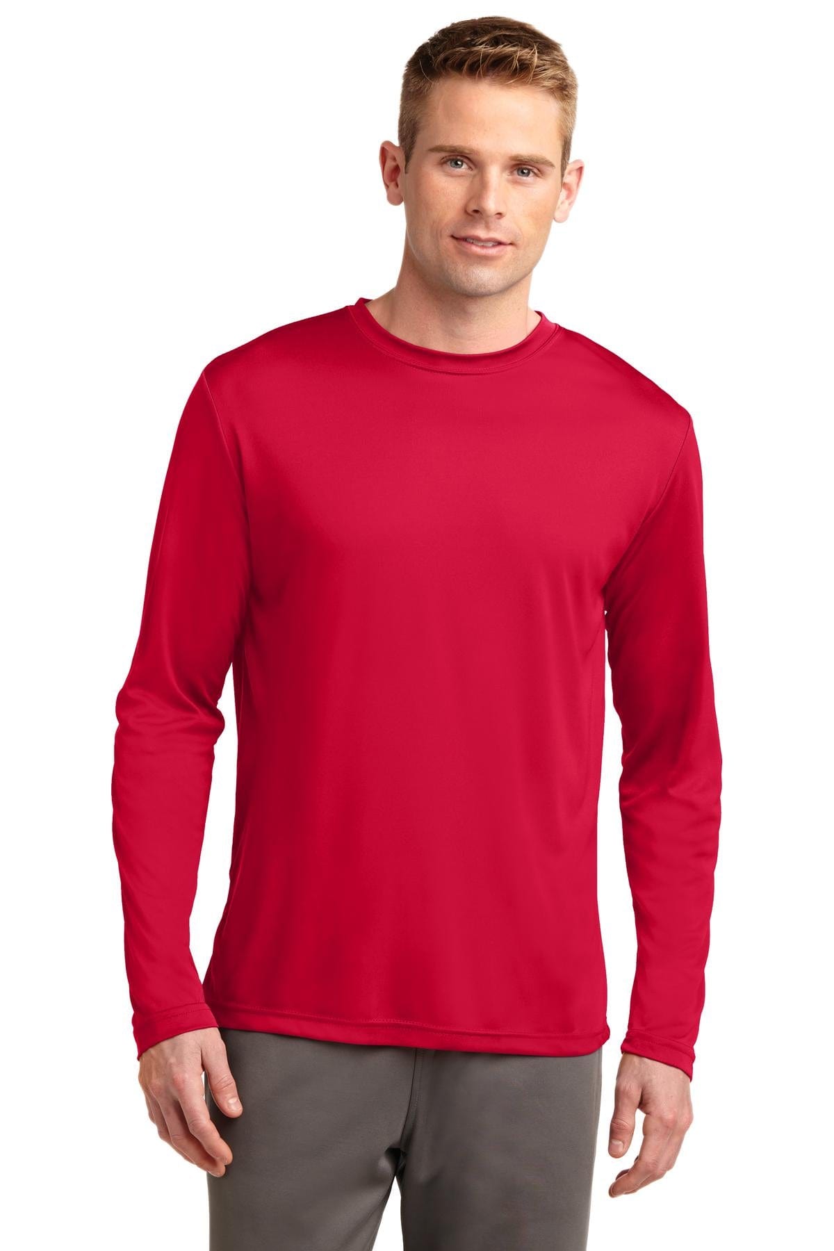 Sport-Tek T-Shirts LT / True Red Sport-Tek TST350LS: Long-Sleeve Men's Tee