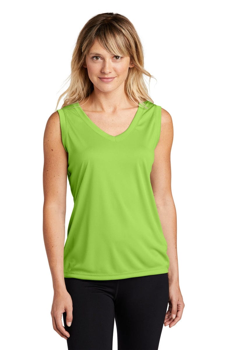 Sport-Tek T-Shirts Sport-Tek LST352: Ladies Sleeveless PosiCharge Competitor V-Neck Tee