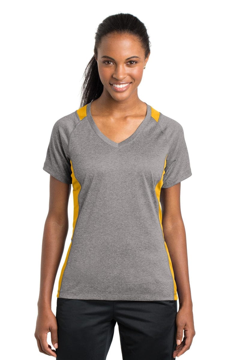 Sport-Tek T-Shirts Sport-Tek LST361: Ladies Heather Colorblock Contender V-Neck Tee