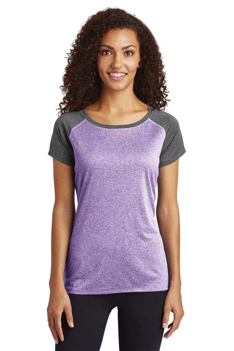 Sport-Tek T-Shirts Sport-Tek LST362: Ladies Heather-On-Heather Contender Scoop Neck Tee