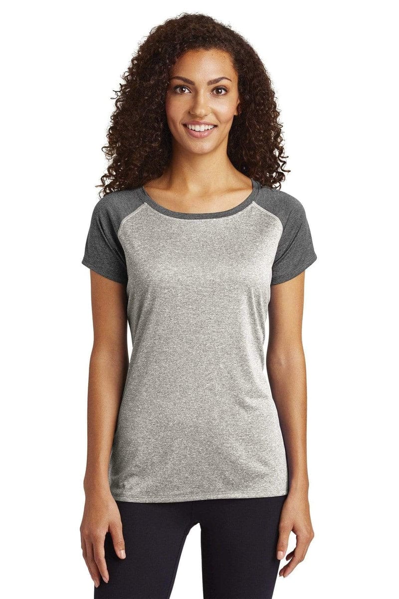 Sport-Tek T-Shirts Sport-Tek LST362: Ladies Heather-On-Heather Contender Scoop Neck Tee