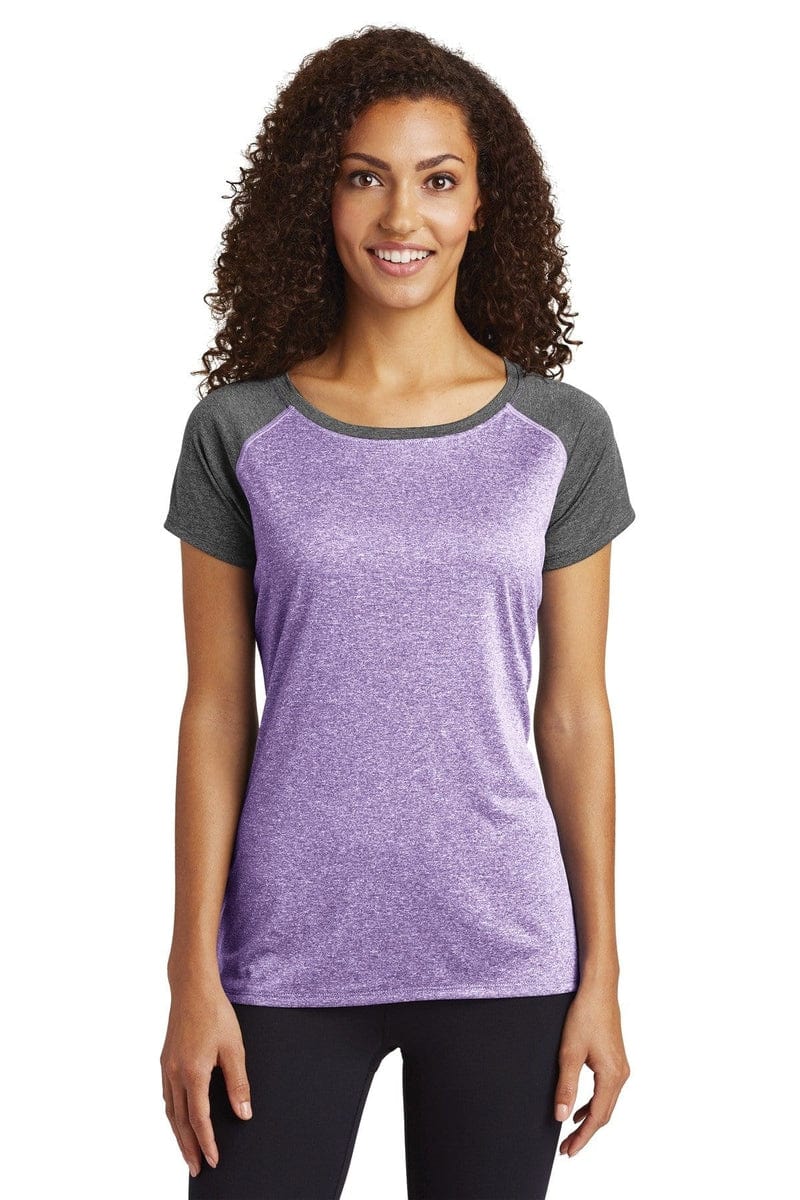 Sport-Tek T-Shirts Sport-Tek LST362: Ladies Heather-On-Heather Contender Scoop Neck Tee