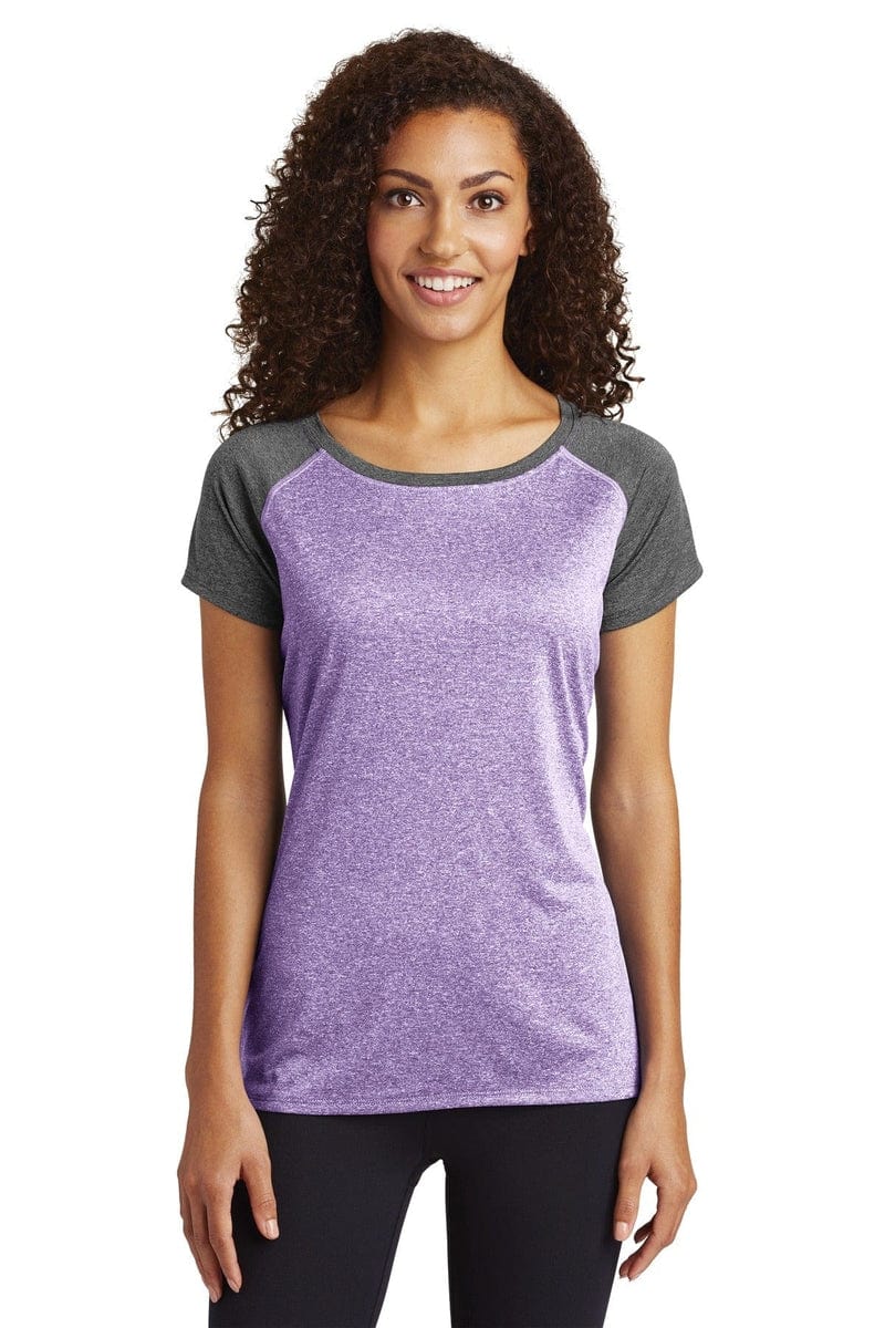 Sport-Tek T-Shirts Sport-Tek LST362: Ladies Heather-On-Heather Contender Scoop Neck Tee
