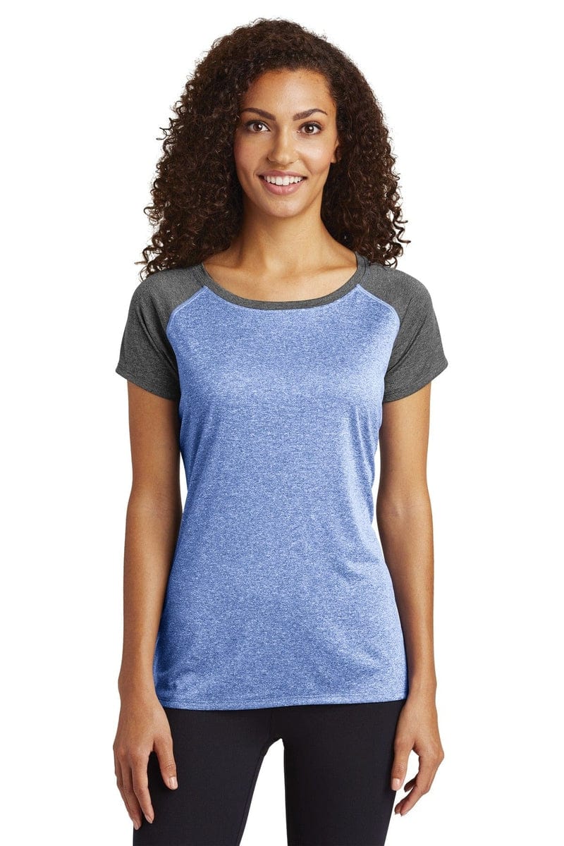 Sport-Tek T-Shirts Sport-Tek LST362: Ladies Heather-On-Heather Contender Scoop Neck Tee