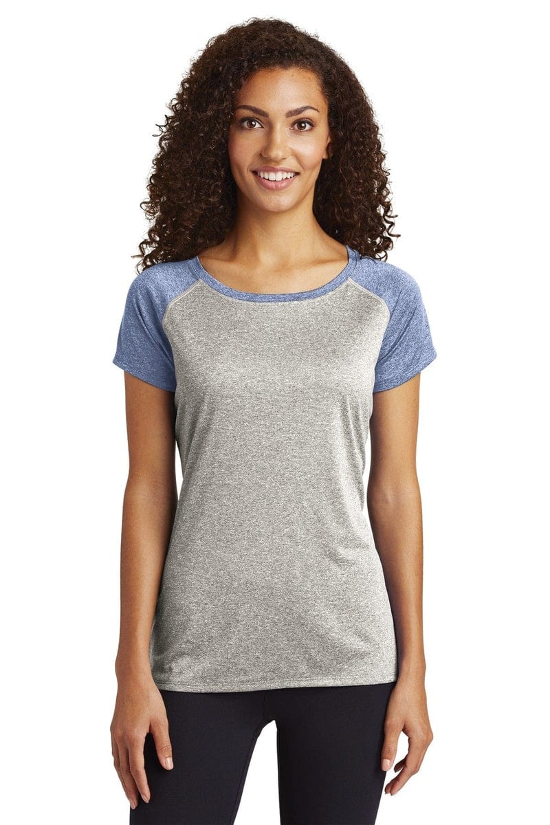 Sport-Tek T-Shirts Sport-Tek LST362: Ladies Heather-On-Heather Contender Scoop Neck Tee