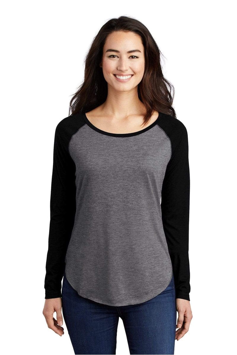 Sport-Tek T-Shirts Sport-Tek LST400LS: Ladies PosiCharge Long Sleeve Tri-Blend Wicking Scoop Neck Raglan Tee