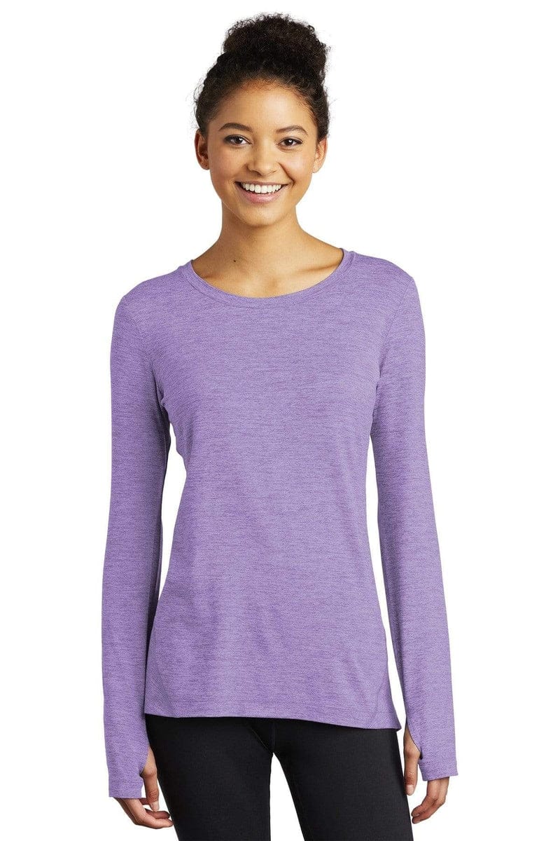 Sport-Tek T-Shirts Sport-Tek LST710: Ladies Exchange 1.5 Long Sleeve Crew