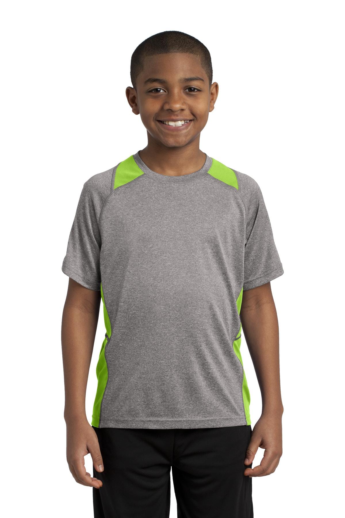 Sport-Tek T-Shirts Sport-Tek YST361: Youth Heather Colorblock Contender Tee