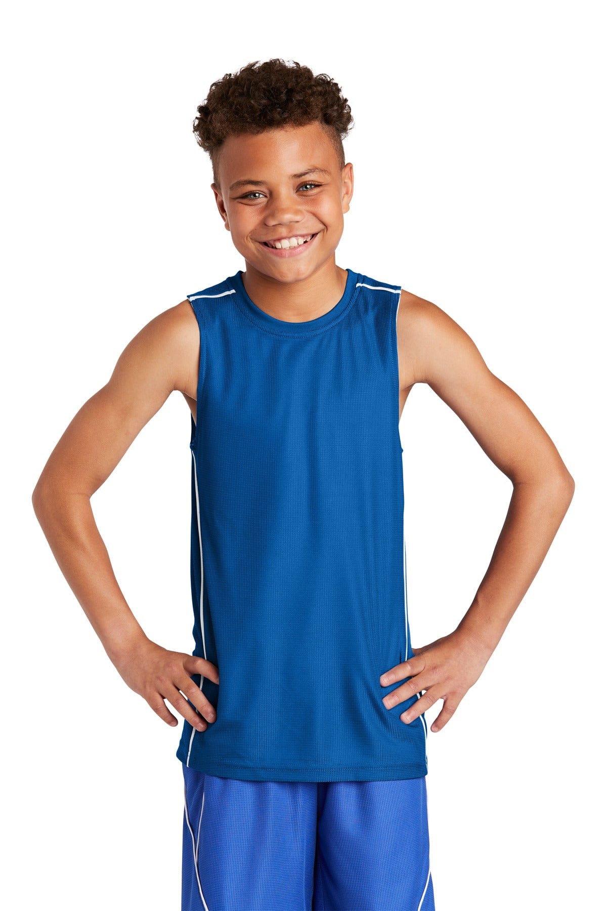 Sport-Tek T-Shirts Sport-Tek YT555: Youth PosiCharge Mesh Reversible Sleeveless Tee