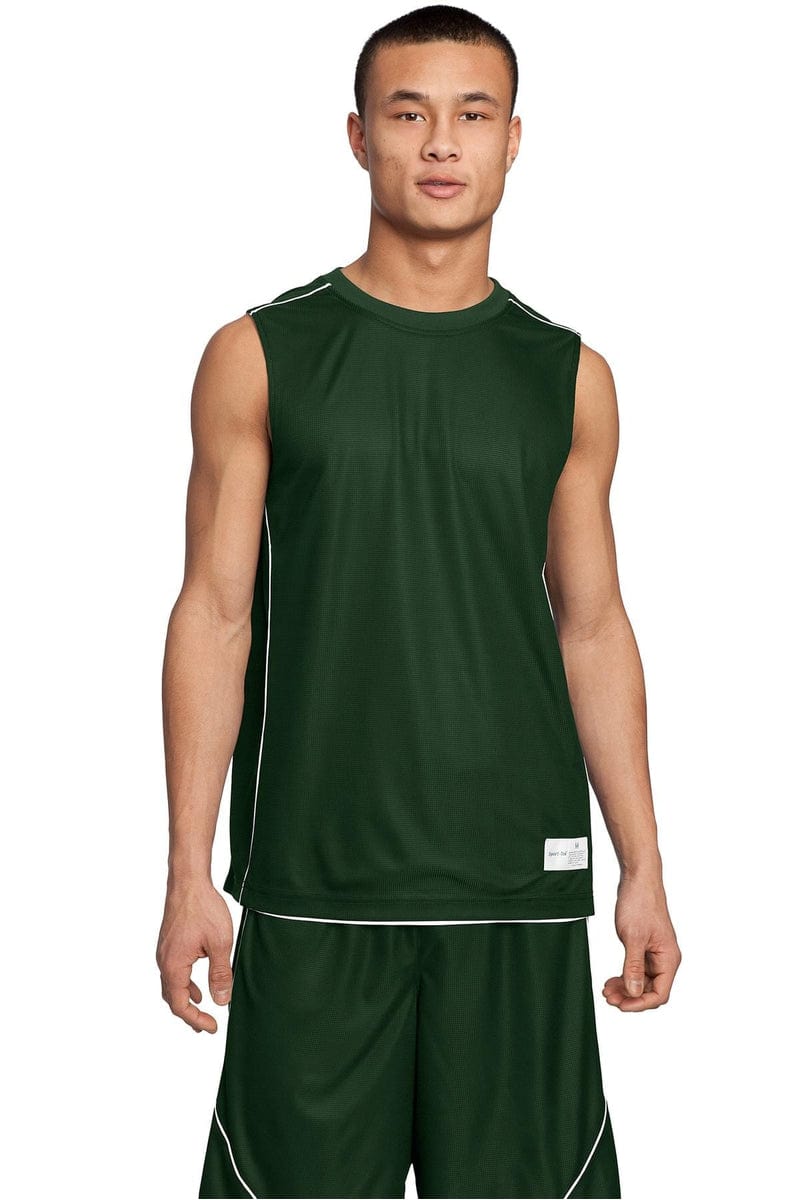 Sport-Tek T-Shirts XL / Forest Green Sport-Tek T555: PosiCharge Mesh Reversible Sleeveless Tee