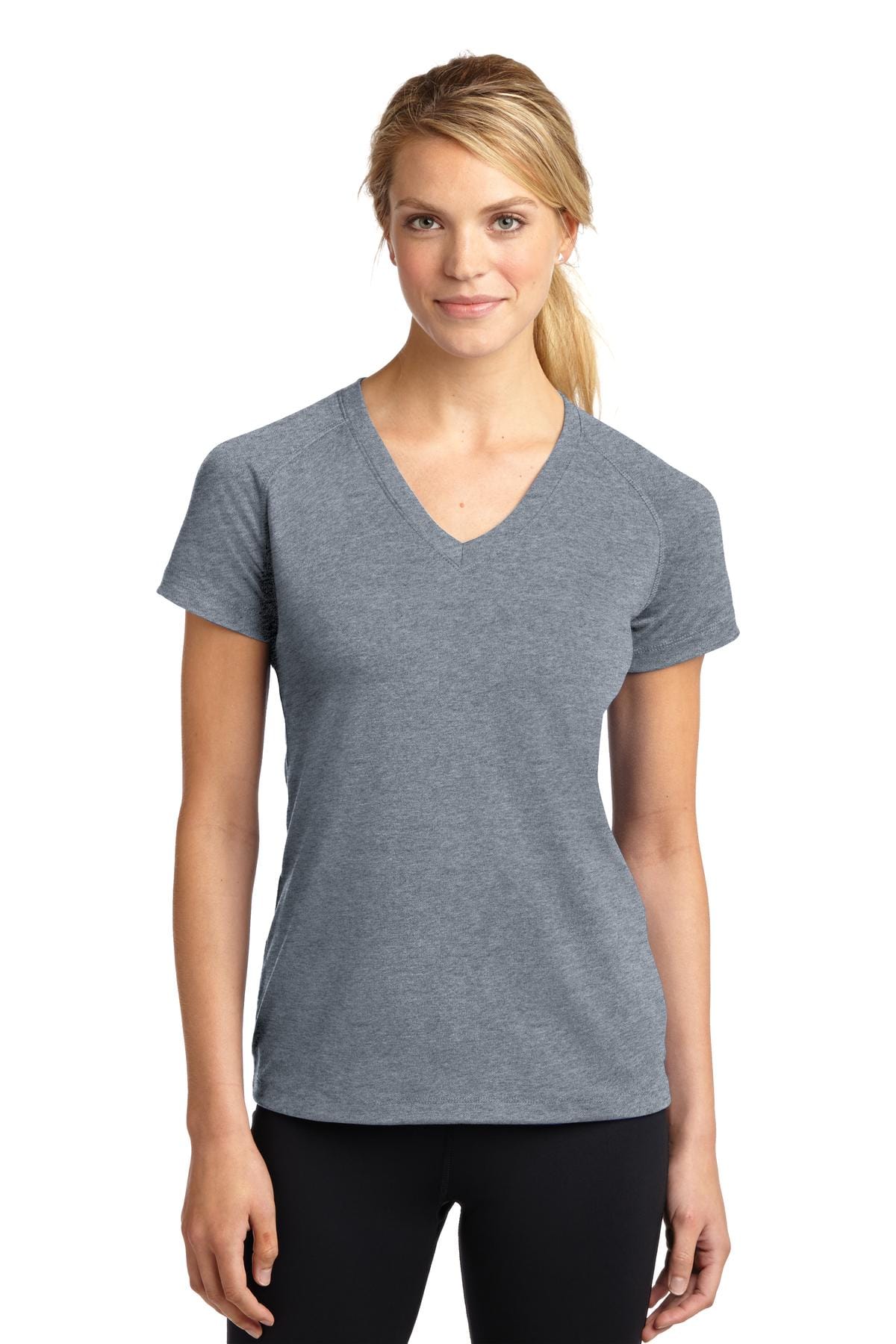 Sport-Tek T-Shirts XL / Heather Grey Sport Tek LST700: Ladies Ultimate Performance V-Neck