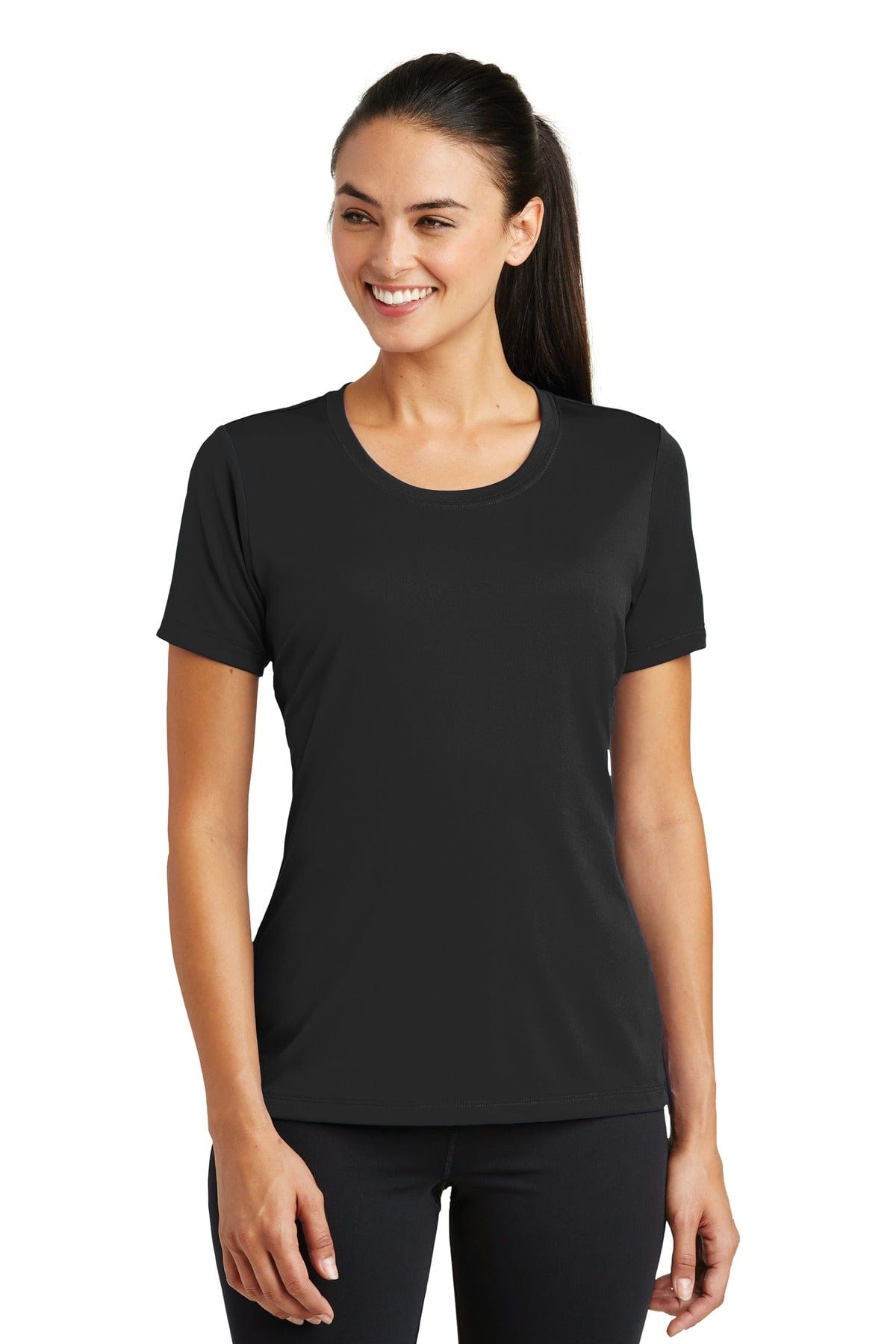 Sport-Tek T-Shirts XS / Black DISCONTINUED  Sport-Tek ®  Ladies PosiCharge ®  Tough Tee ™ . LST320