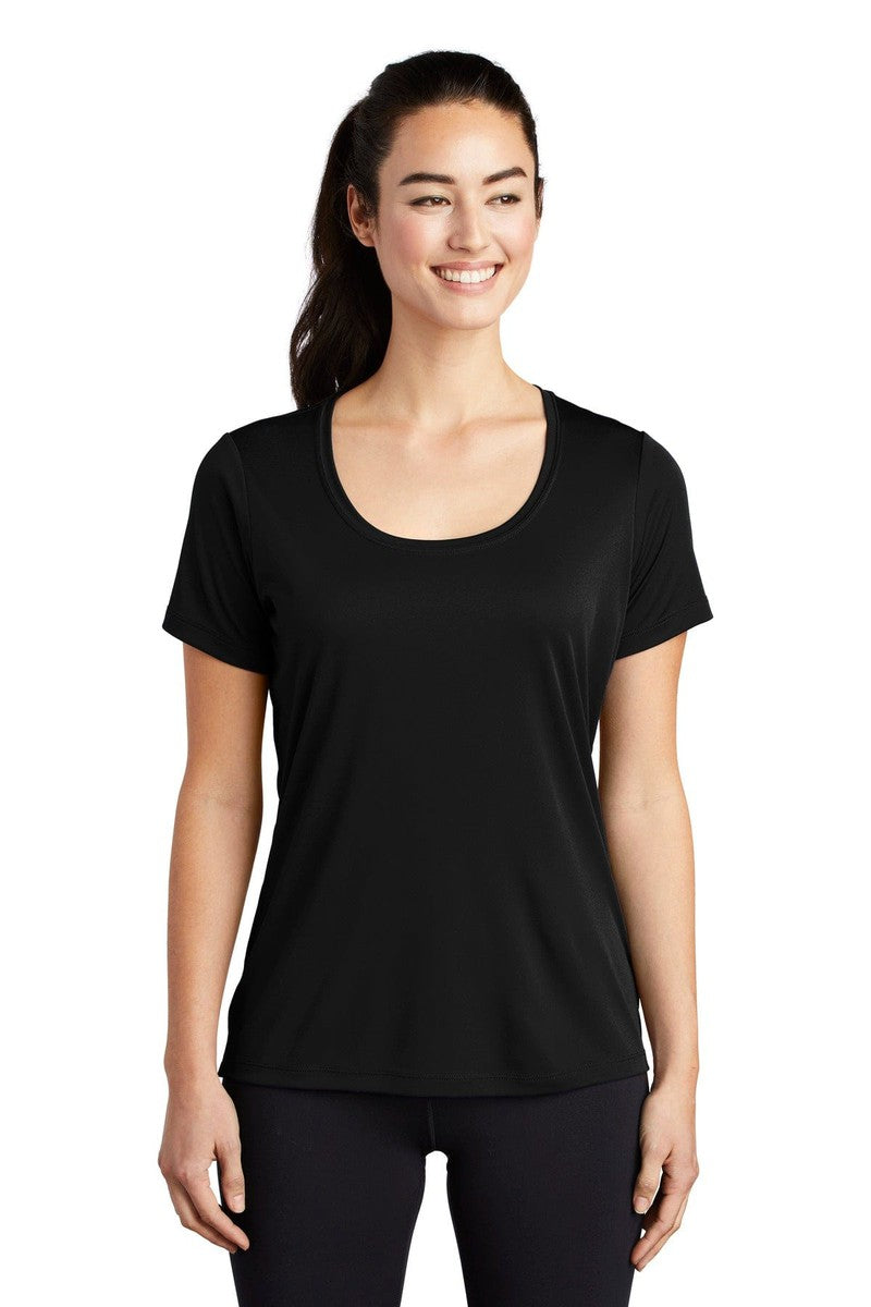 Sport-Tek T-Shirts XS / Black Sport-Tek Ladies Posi-UV Pro Scoop Neck Tee. LST420