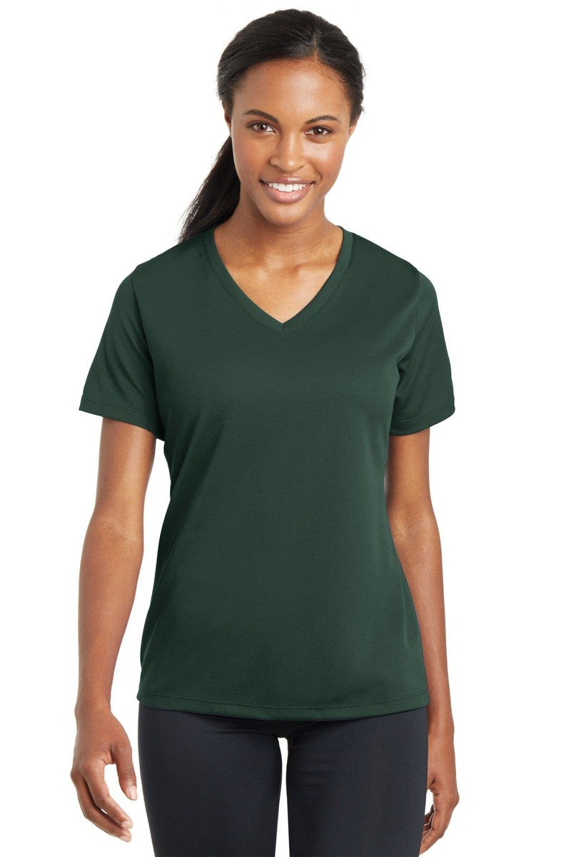 Sport-Tek T-Shirts XS / Dark Forest Green Sport-Tek LST340: Ladies PosiCharge RacerMesh V-Neck Tee