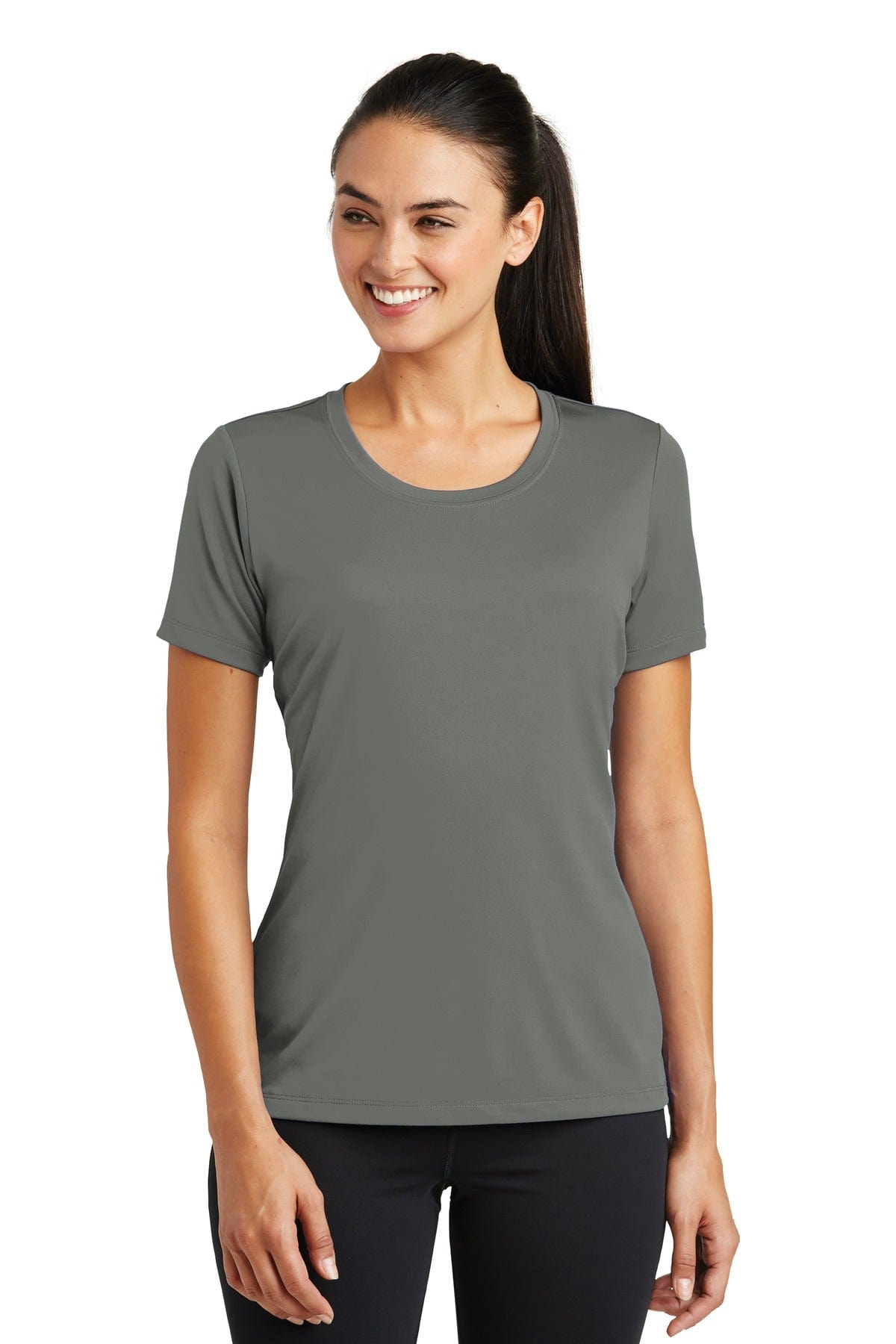 Sport-Tek T-Shirts XS / Dark Smoke Grey DISCONTINUED  Sport-Tek ®  Ladies PosiCharge ®  Tough Tee ™ . LST320