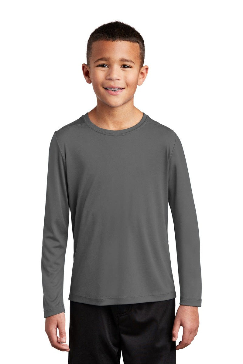 Sport-Tek T-Shirts XS / Dark Smoke Grey Sport-Tek YST420LS: Youth Posi-UV Pro Long Sleeve Tee