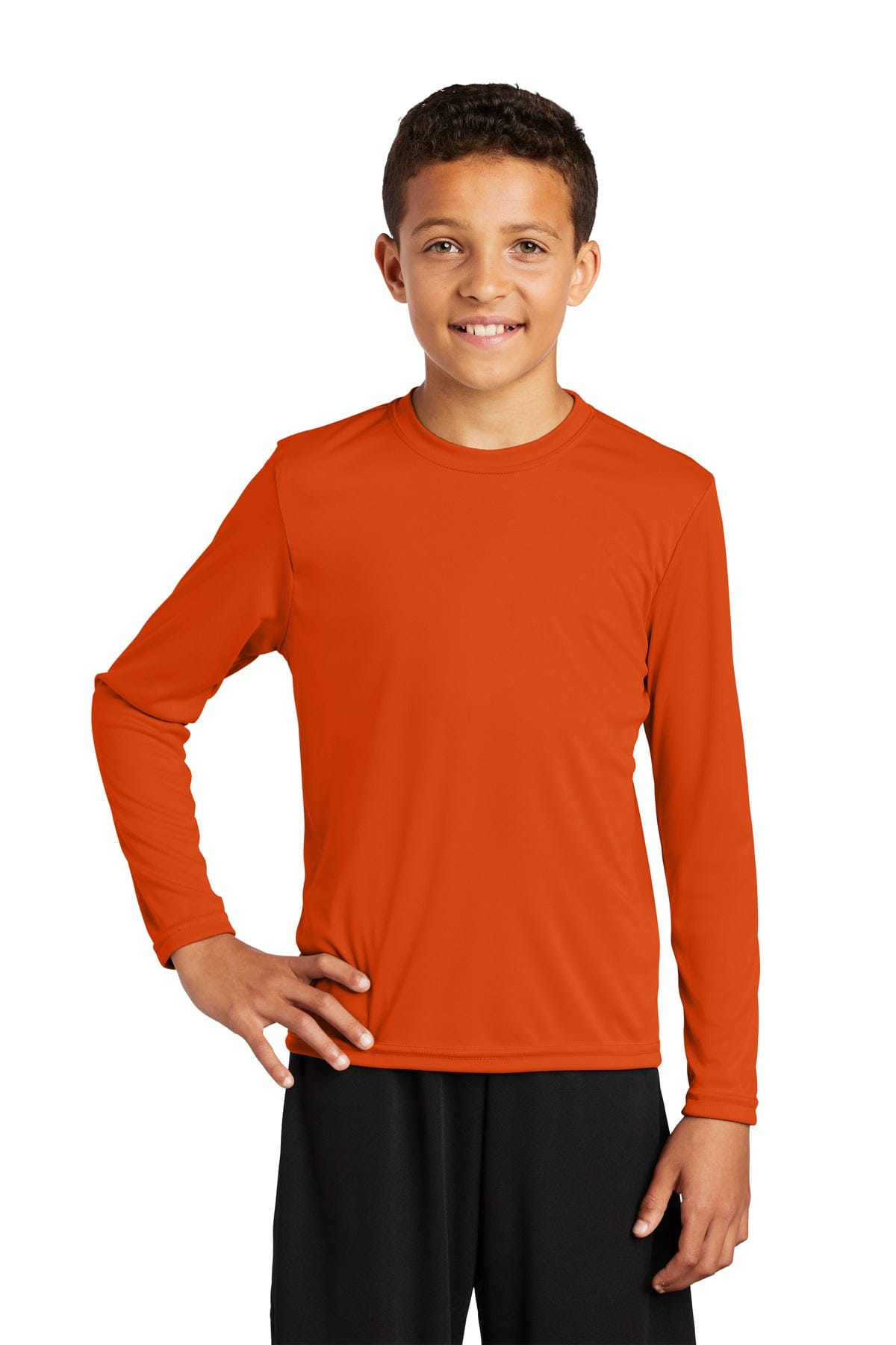 Sport-Tek T-Shirts XS / Deep Orange Sport-Tek YST350LS: Youth Long Sleeve PosiCharge Competitor Tee