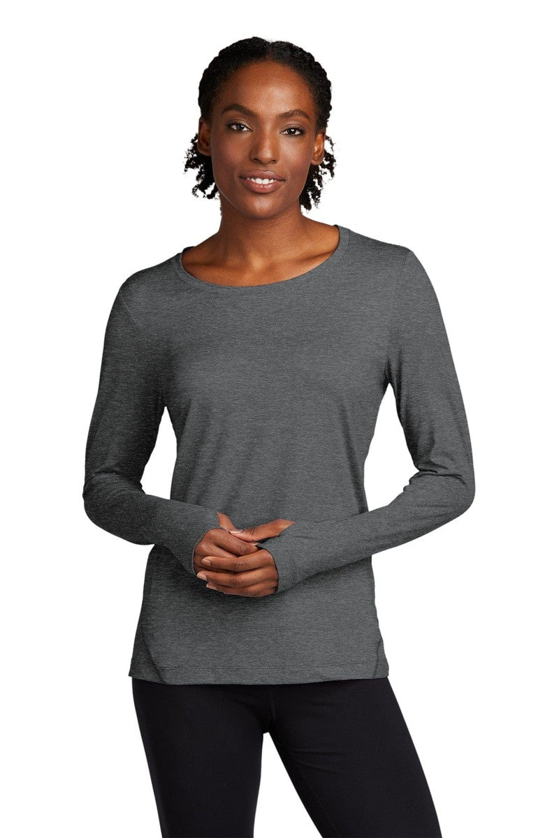 Sport-Tek T-Shirts XS / Graphite Heather Sport-Tek LST710: Ladies Exchange 1.5 Long Sleeve Crew