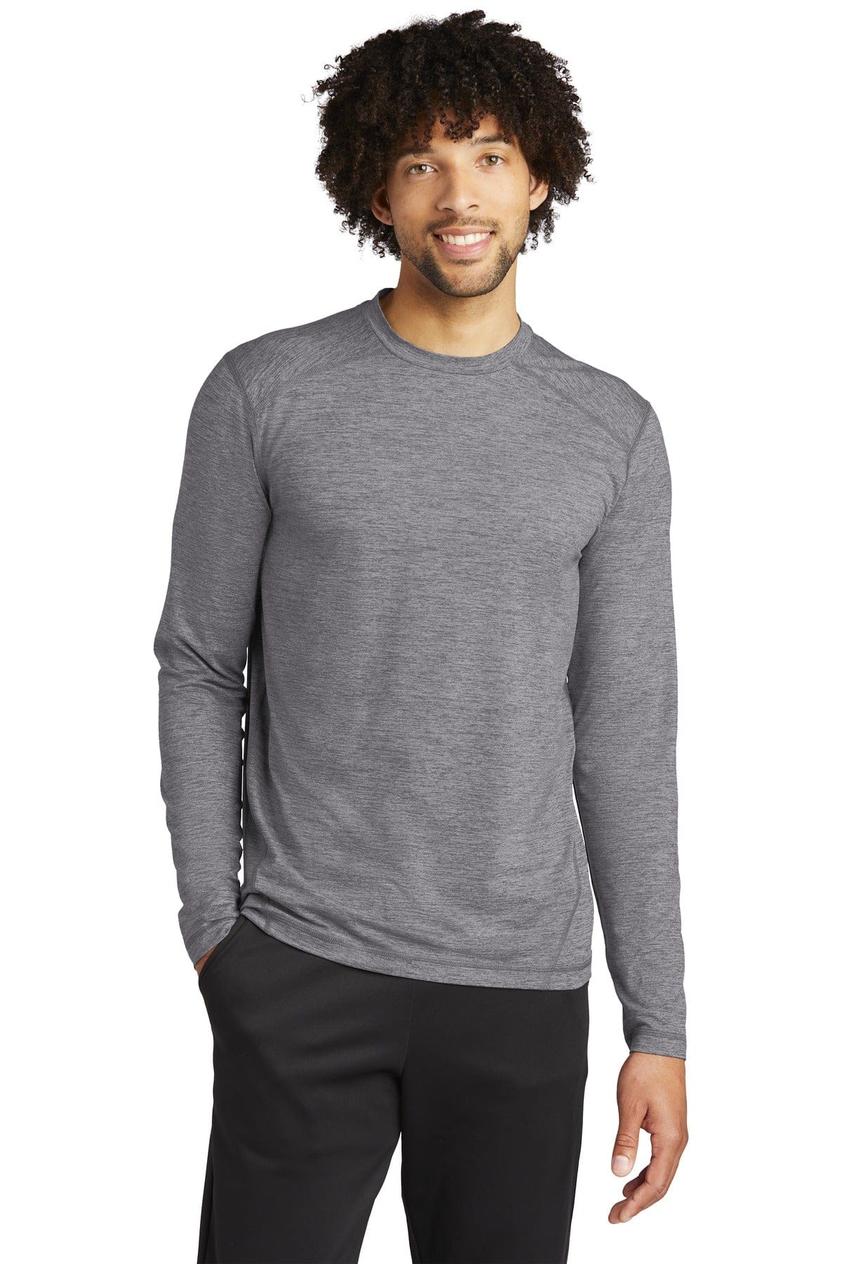 Sport-Tek T-Shirts XS / Grey Heather Sport-Tek ST710: Exchange 1.5 Long Sleeve Crew
