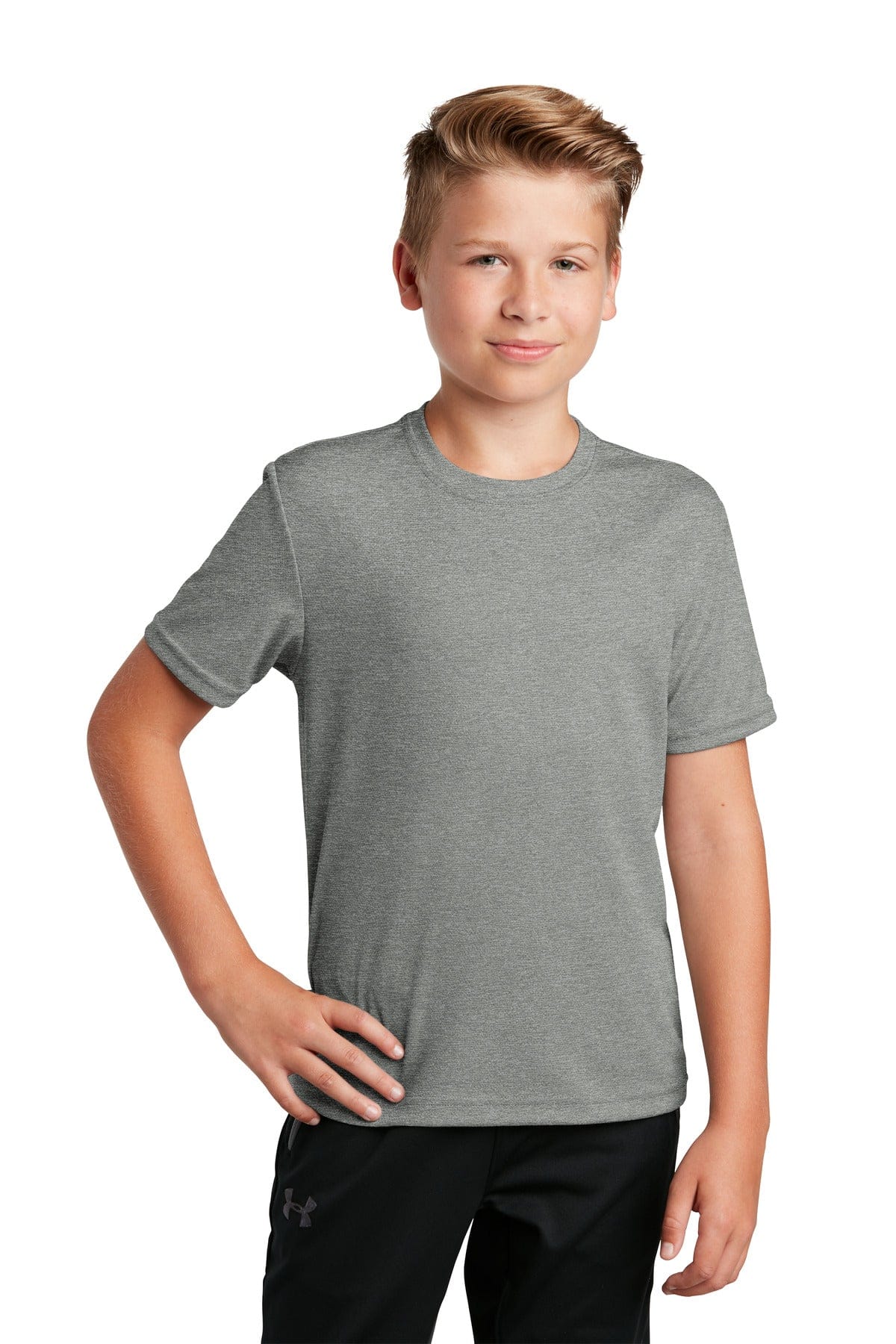 Sport-Tek T-Shirts XS / Grey Heather Sport-Tek YST340: Youth PosiCharge RacerMesh Tee