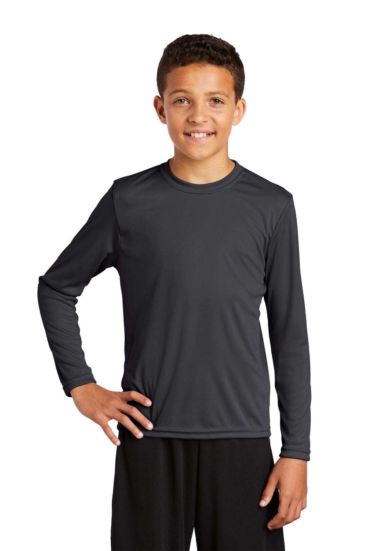 Sport-Tek T-Shirts XS / Iron Grey Sport-Tek YST350LS: Youth Long Sleeve PosiCharge Competitor Tee