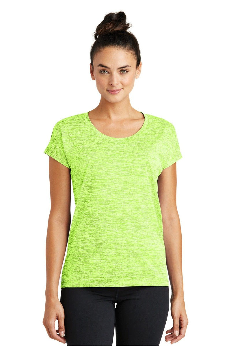 Sport-Tek T-Shirts XS / Lime Shock Electric Sport-Tek LST390: Ladies PosiCharge Electric Heather Sporty Tee