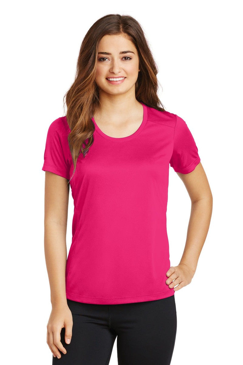 Sport-Tek T-Shirts XS / Pink Raspberry Sport-Tek LST380: Ladies PosiCharge Elevate Scoop Neck Tee