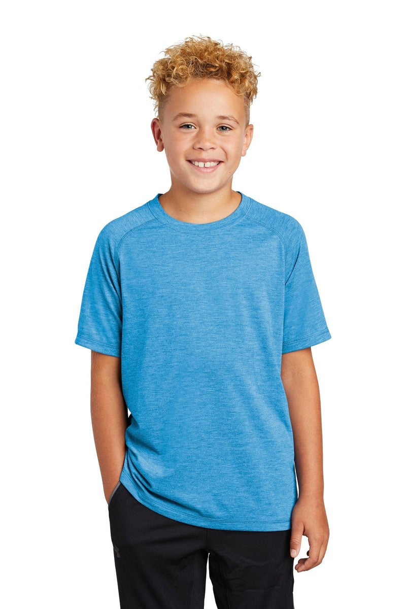 Sport-Tek T-Shirts XS / Pond Blue Heather Sport-Tek YST400: Youth PosiCharge Tri-Blend Wicking Raglan Tee
