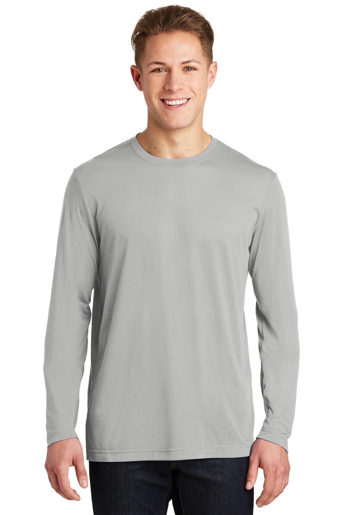 Sport-Tek T-Shirts XS / Silver Sport-Tek ST450LS Long Sleeve PosiCharge Competitor Cotton Touch Tee