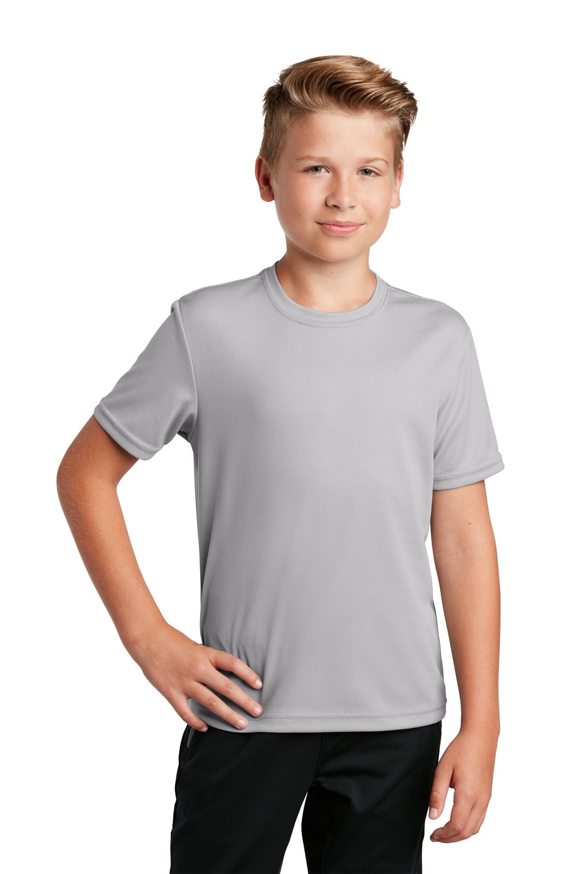 Sport-Tek T-Shirts XS / Silver Sport-Tek YST340: Youth PosiCharge RacerMesh Tee