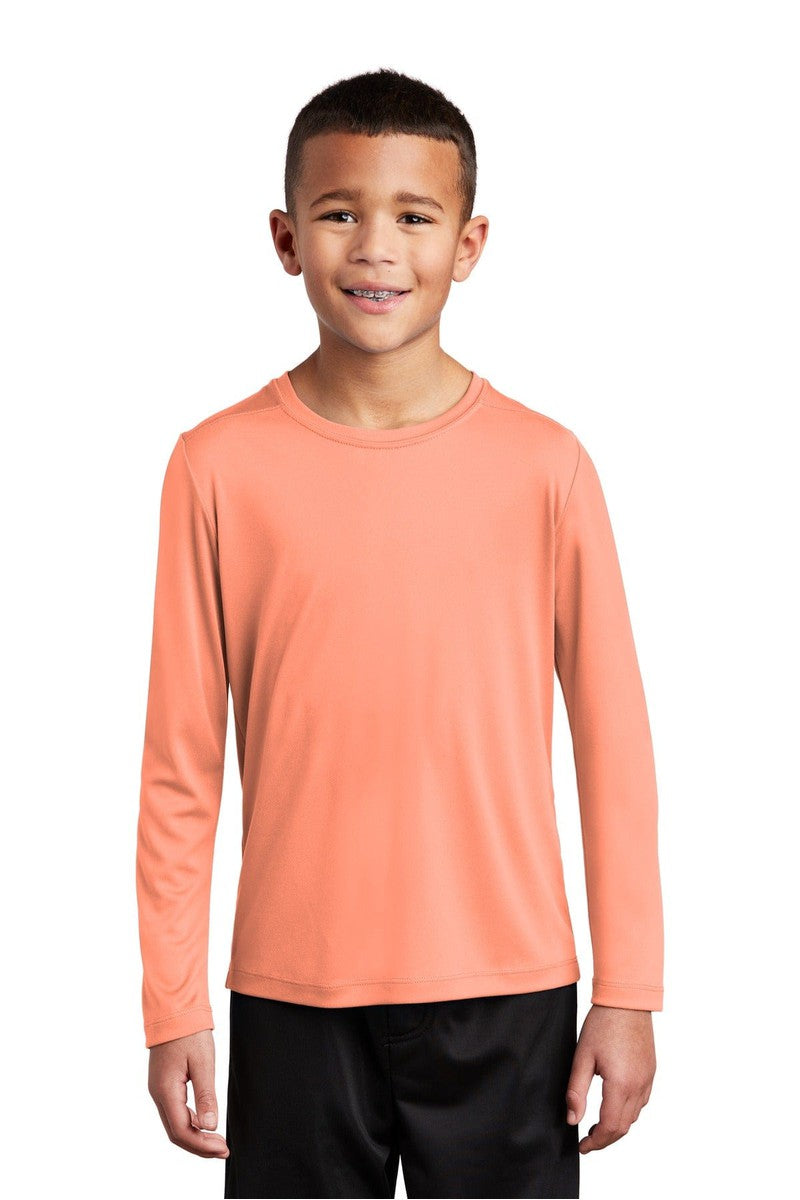 Sport-Tek T-Shirts XS / Soft Coral Sport-Tek YST420LS: Youth Posi-UV Pro Long Sleeve Tee