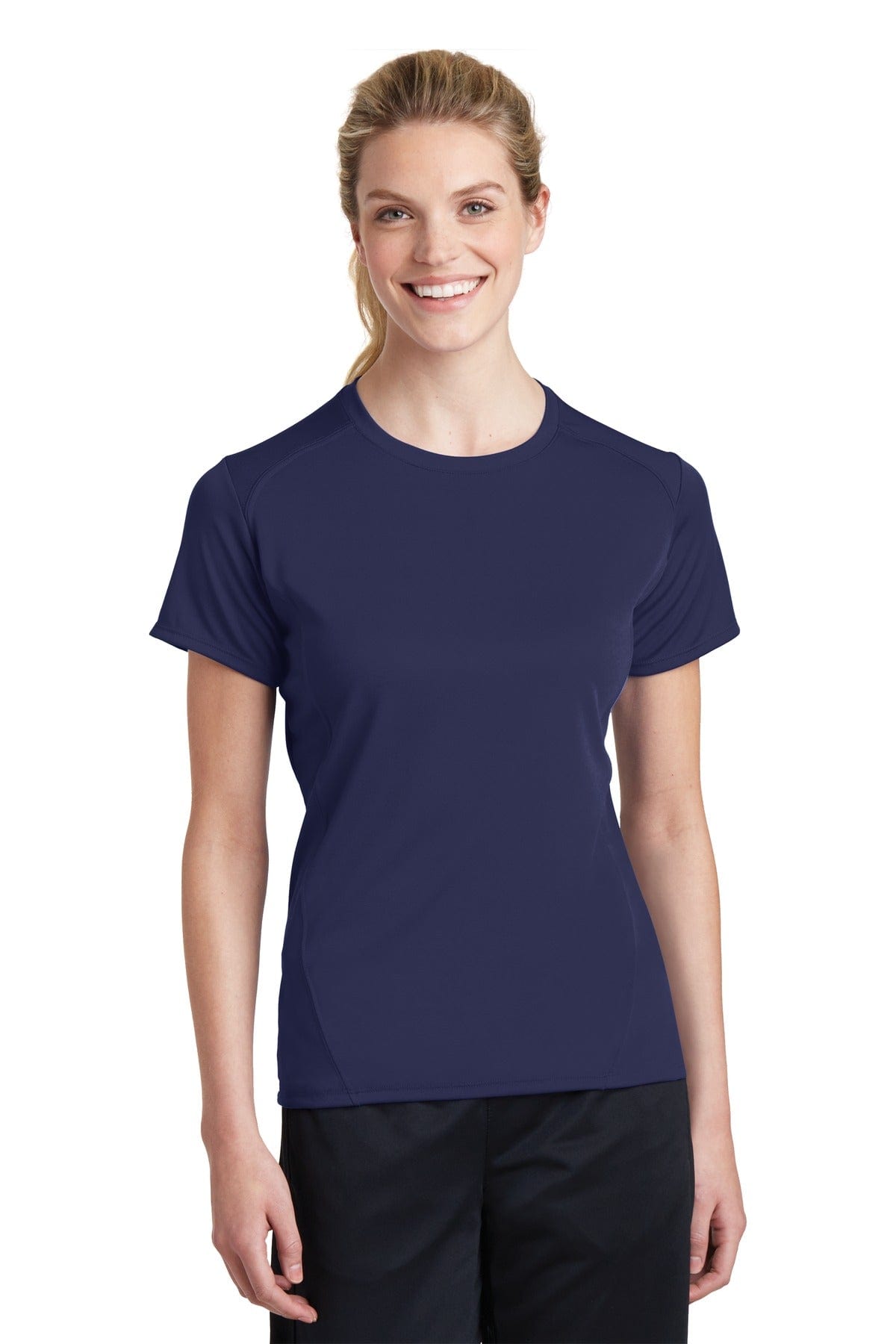 Sport-Tek T-Shirts XS / True Navy DISCONTINUED  Sport-Tek ®  Ladies Dry Zone ®  Raglan Accent T-Shirt. L473