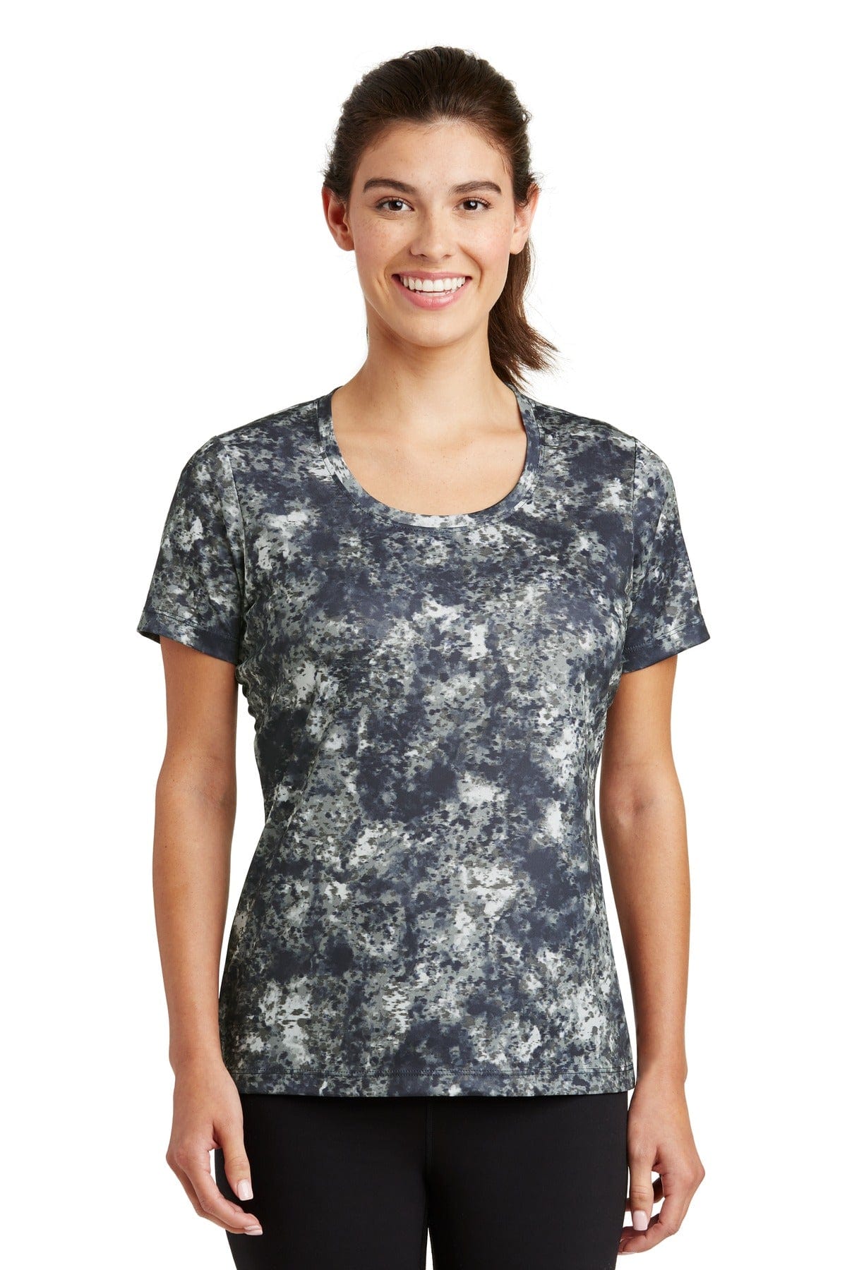 Sport-Tek T-Shirts XS / True Navy DISCONTINUED  Sport-Tek ®  Ladies Mineral Freeze Scoop Neck Tee. LST330