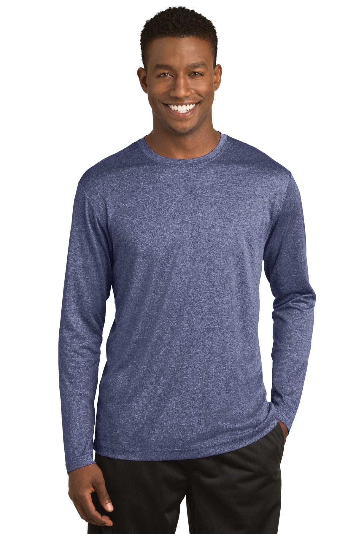 Sport-Tek T-Shirts XS / True Navy Heather Sport-Tek ST360LS: Long Sleeve Heather Contender Tee