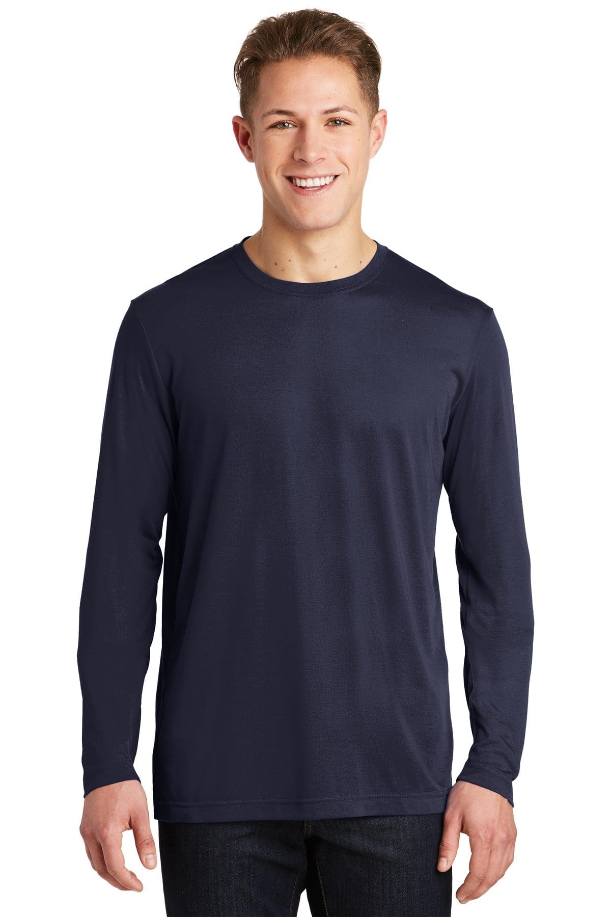 Sport-Tek T-Shirts XS / True Navy Sport-Tek ST450LS Long Sleeve PosiCharge Competitor Cotton Touch Tee