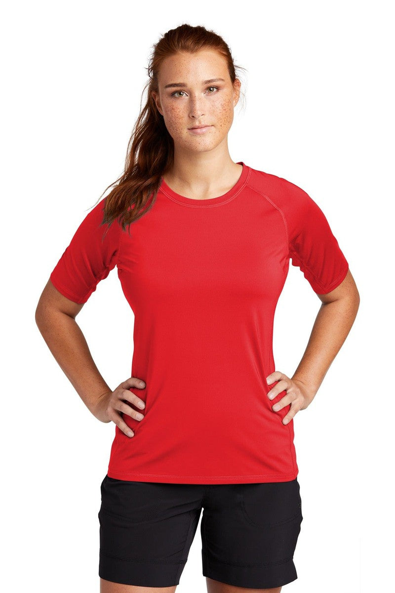 Sport-Tek T-Shirts XS / True Red Sport-Tek LST470: Ladies Rashguard Tee. LST470