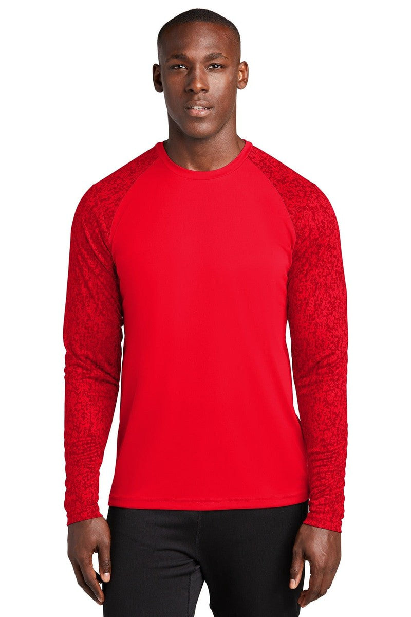 Sport-Tek T-Shirts XS / True Red Sport-Tek ST460LS: Long Sleeve Digi Camo Tee