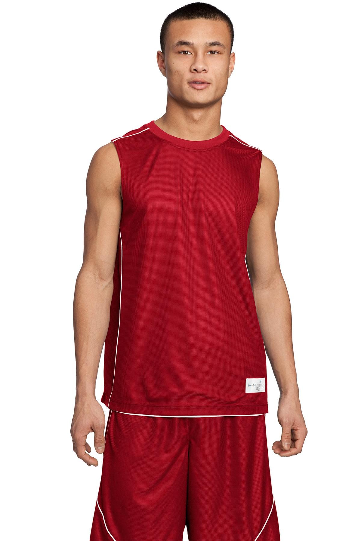 Sport-Tek T-Shirts XS / True Red Sport-Tek T555: PosiCharge Mesh Reversible Sleeveless Tee