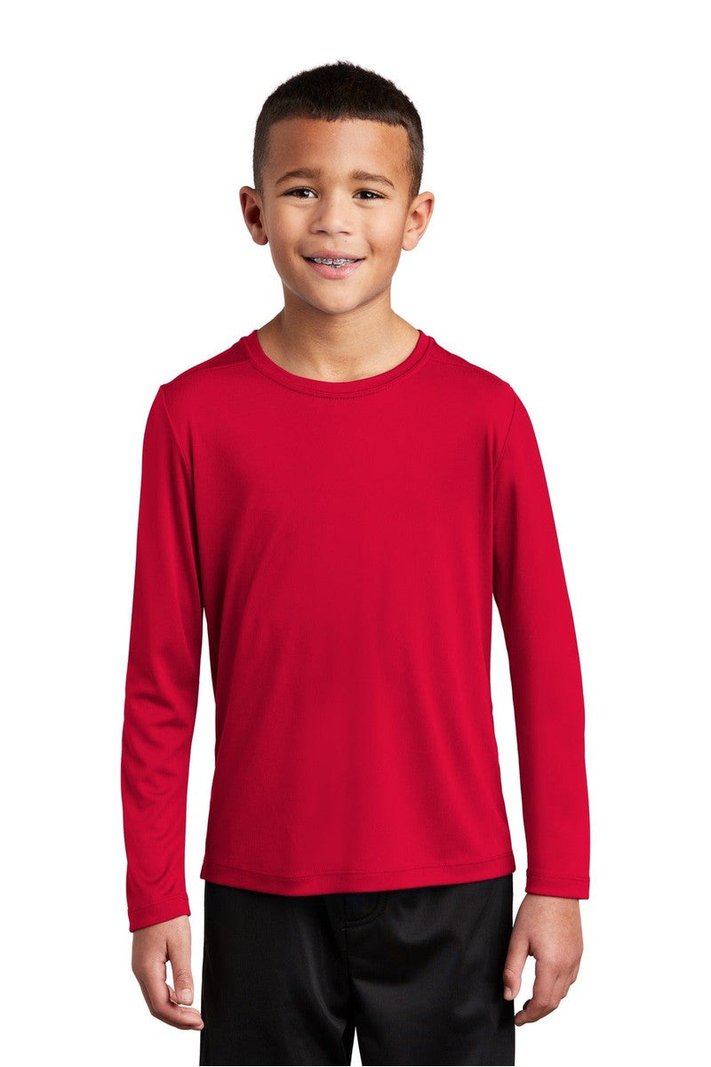 Sport-Tek T-Shirts XS / True Red Sport-Tek YST420LS: Youth Posi-UV Pro Long Sleeve Tee